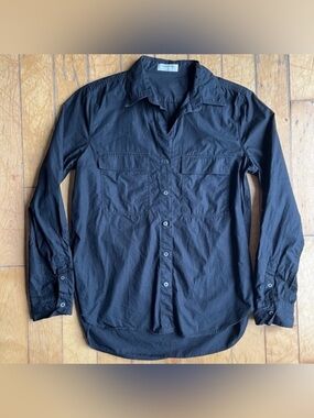Babaton Aritzia Classic Black Button-Down Blouse Size XS